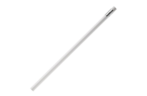Crayon à papier avec gomme - Blanc