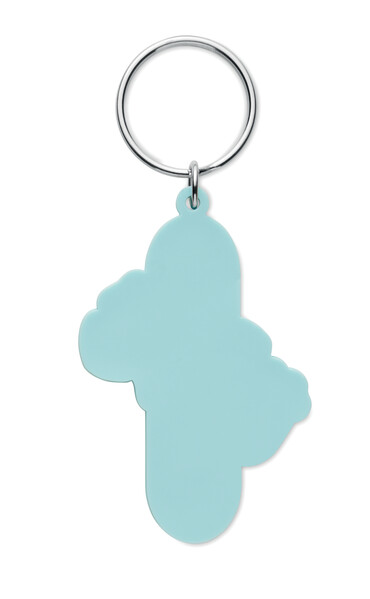 Custom PVC rubber NFC keyring with a single-sided logo design - 50mm / M1 ring / Tissue paper wrapping / Rewritable