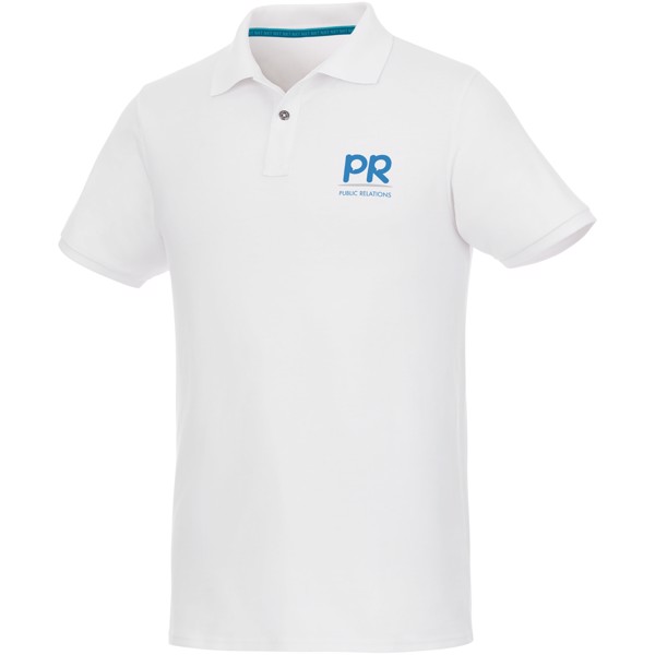 Polo bio recyclé manches courtes homme Beryl - Blanc / XL