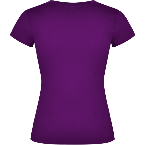 T-shirt a maniche corte con scollo a V da donna Victoria - Viola / XL