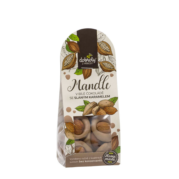 Mandle v bielej čokoláde so slaným karamelom (CZ/SK)