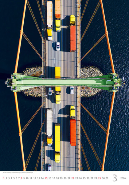 Nástěnný kalendář World from Above 2026