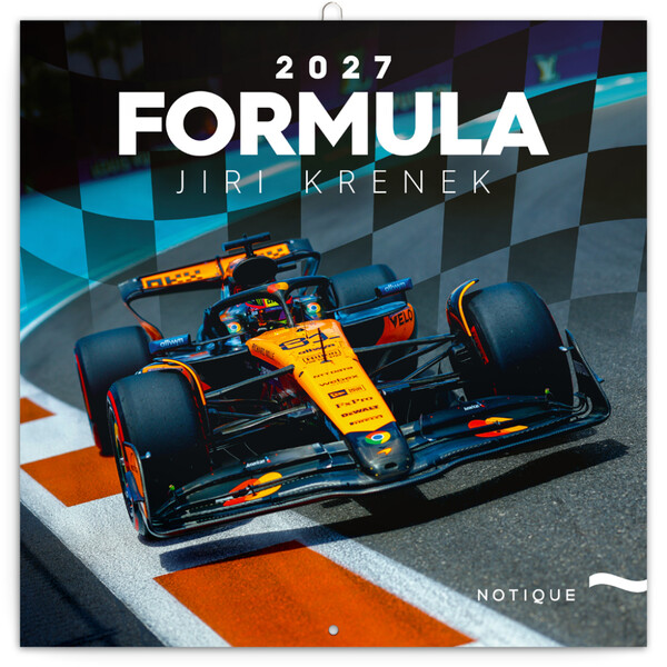 Notique Poznámkový Kalendář Formule – Jiří Křenek 2027, 30 x 30 cm - Východní