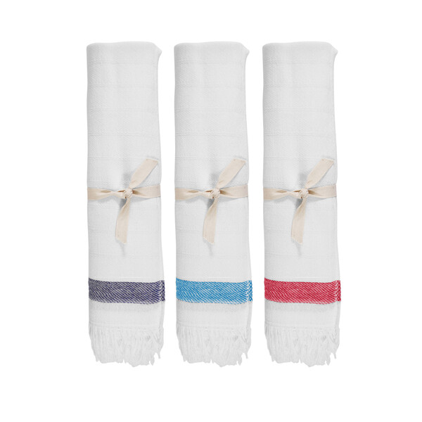 Fouta coton recyclé/Seaqual 150g SEACHIC - bleu marine