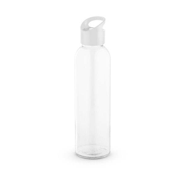 PORTIS GLASS. Garrafa em vidro com tampa em PP 500 mL - Branco