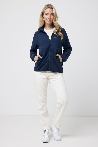 Polaire à zip en polyester recyclé IQONIQ Talung - Bleu Marine / XXL