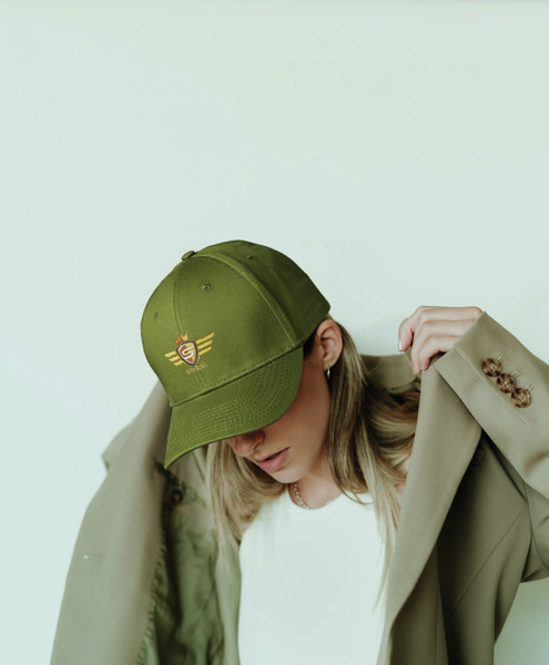 6 panel cotton baseball cap Bahamas - Army Green