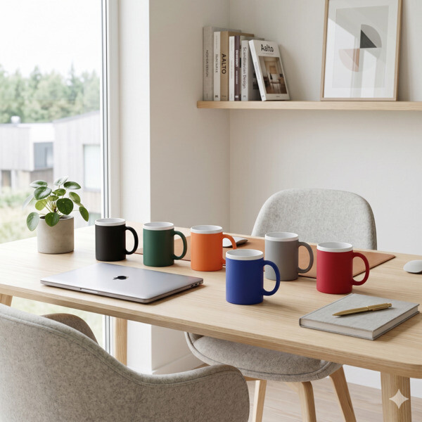 350 ml Velutti ceramic mug - Grey