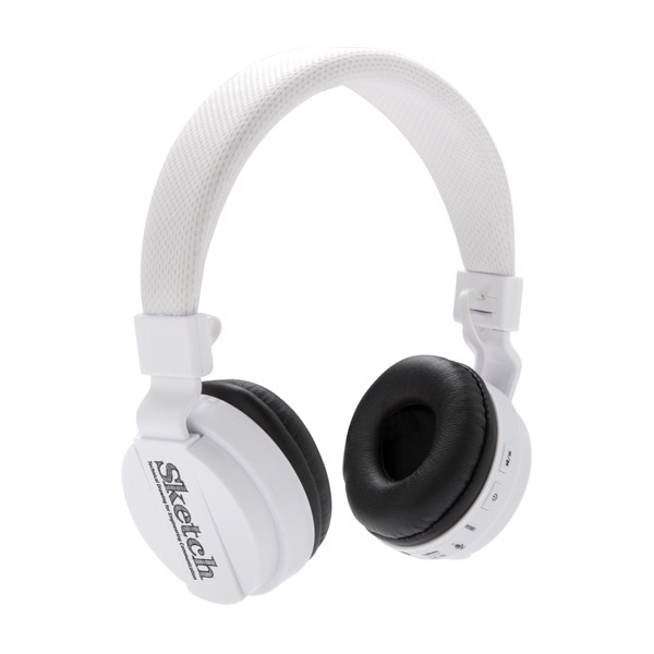 Foldable wireless headphone - White