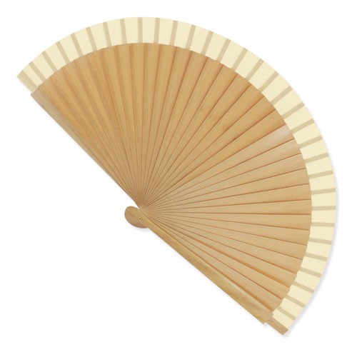 VARNISHED WOODEN FAN "BETTER"