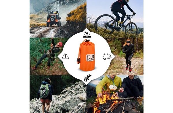 Outdoor survival compact emergency shelter tent - Orange
