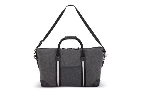 Recycled cotton canvas weekend bag Harper - Dark Grey