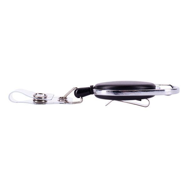 Ski-pass with carabiner - Black