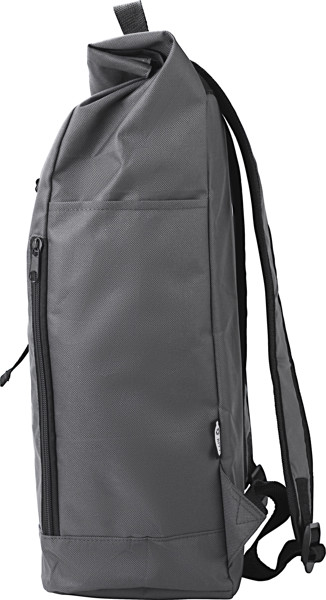 RPET polyester (600D) rolltop backpack Evie - Grey