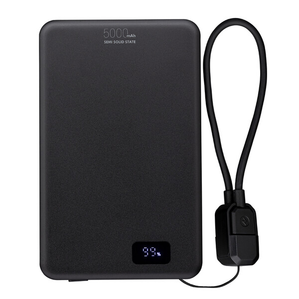 Powerbank sans fil magnétique 15W WATTRON PRO V ALU - noir / 5000 mAh