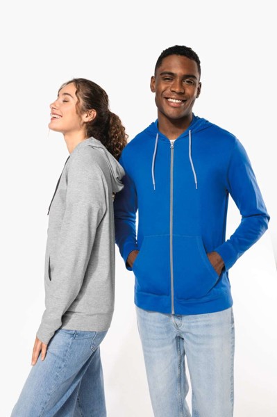 Lightweight Cotton Hooded Sweatshirt - Light Royal Blue / XS