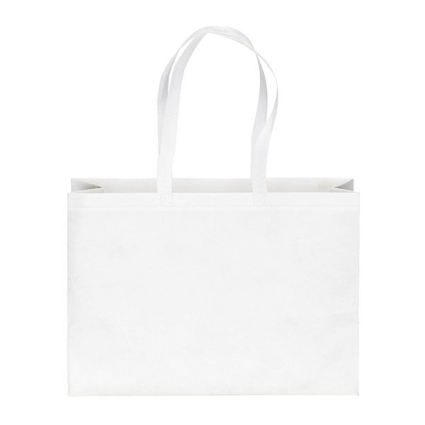 100 G/M2 Shopper-Tasche Aus Recyceltem Pet (Tnt R-Pet), Verschweißt - Weiß