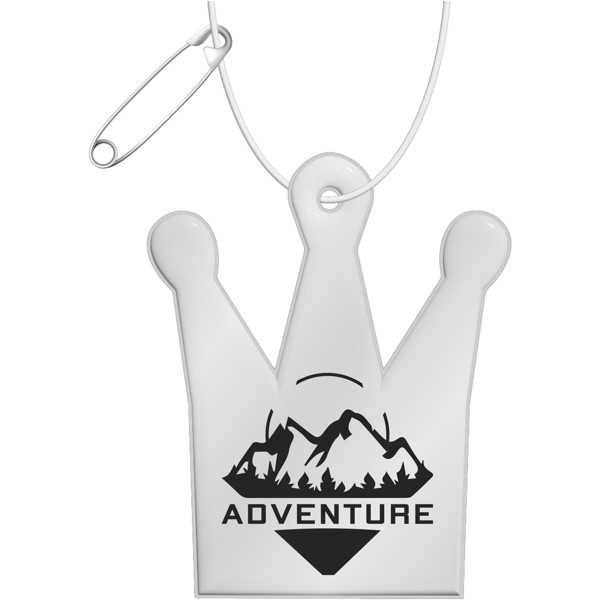 RFX™ H-12 reflektierender TPU-Anhänger Krone - weiss