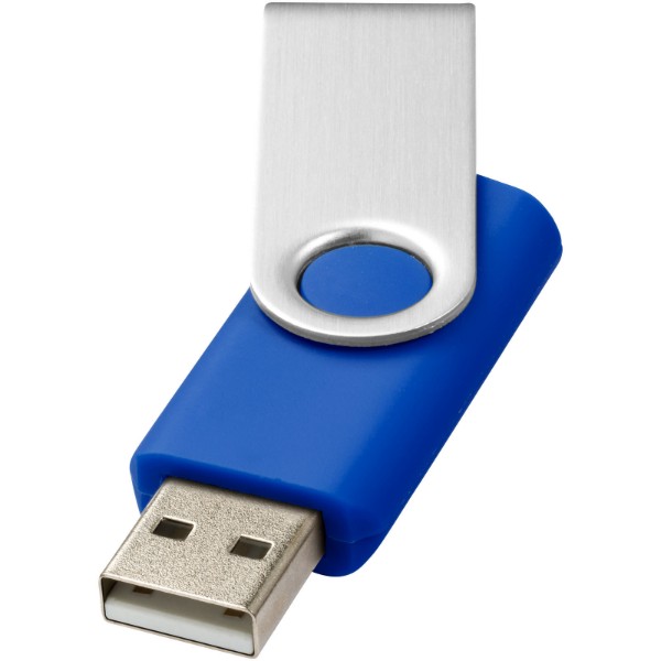 Clé USB rotative basique - Bleu royal / 4GB