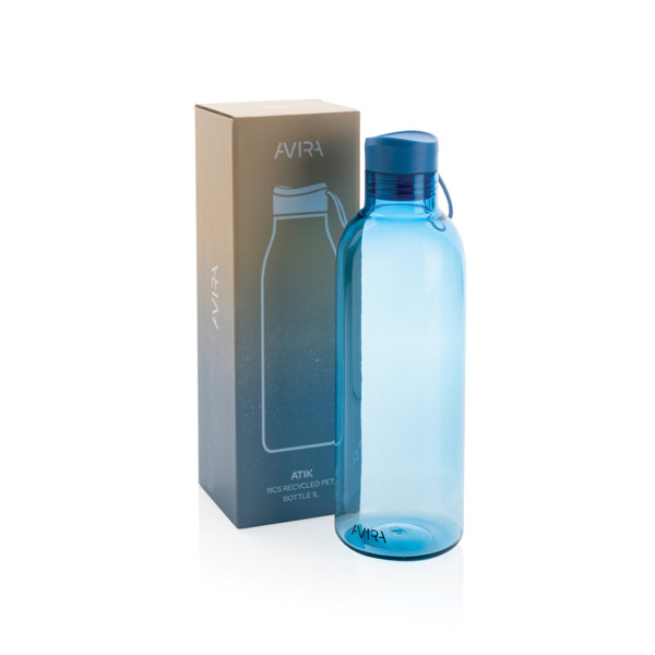 Bouteille 1L en rPET RCS Avira Atik - Bleu