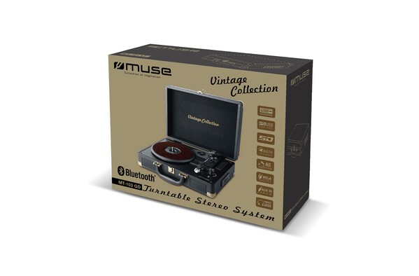 Muse MT-103 Turntable with Built-in Bluetooth Speakers