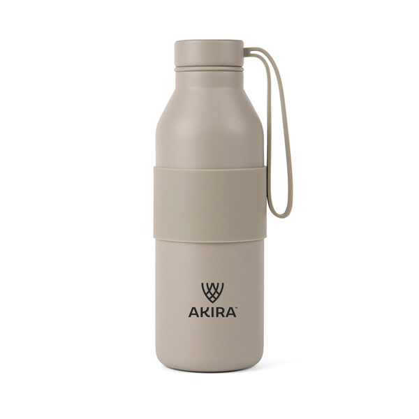 VINGA Niro RCS nerezová fľaša so silikónovým úchytom 500 ml - Béžová