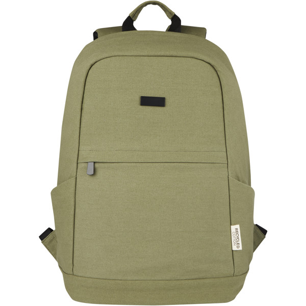 Sac à dos anti-vol pour ordinateur portable Joey de 18 L en toile recyclée GRS 15,6 pouces - Olive