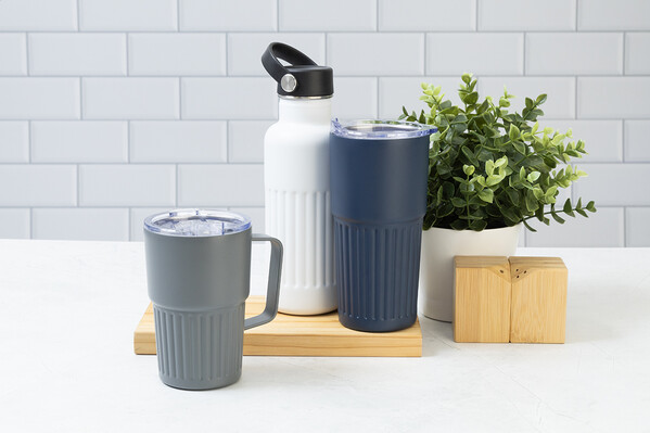 Mug thermos Streaky Tall - Bleu Foncé