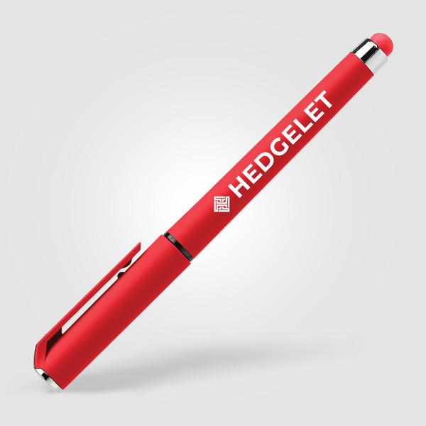 Stylo Islander Softy Brights Gel avec Stylet - Rouge / Sérigraphie