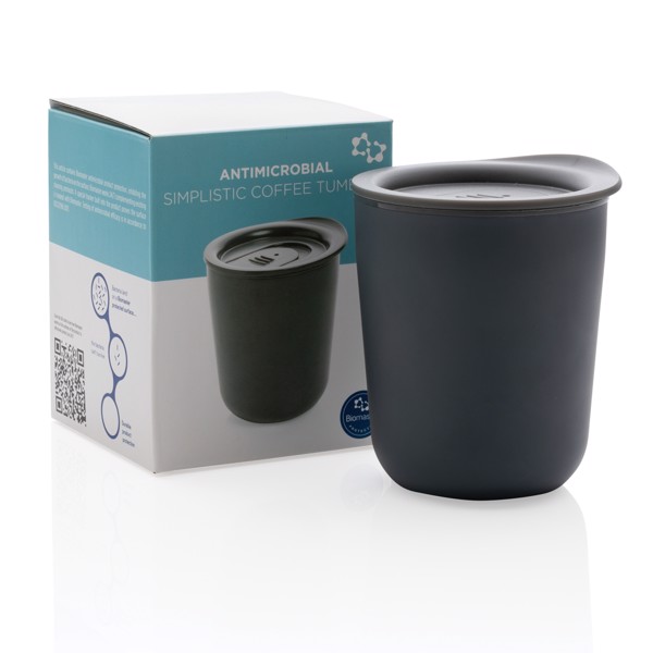 XD Collection coffee tumbler, 250ml, antimicrobial - Grey
