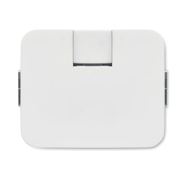 Square-C USB zvezdišče s 4 vrati, Type-A, Type-C - Bela