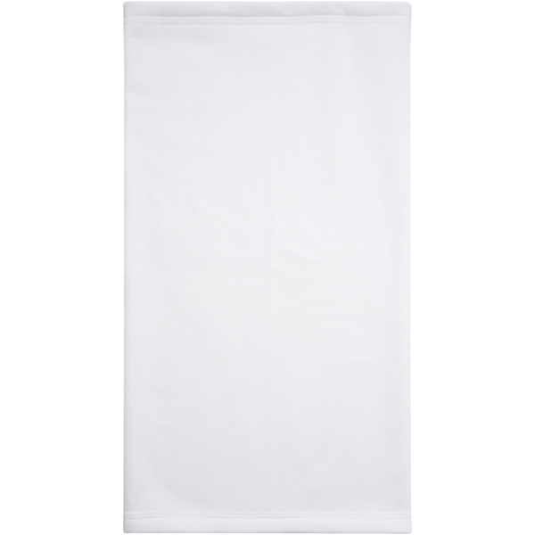 Zoya RPET sublimation multi-scarf with hems and fleece layer - White