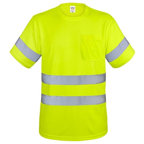 T-SHIRT COM BOLSO E FAIXAS REFLETIVAS "KRZ" -