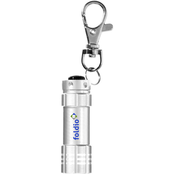 Portachiavi Astro con torcia a LED - Argento