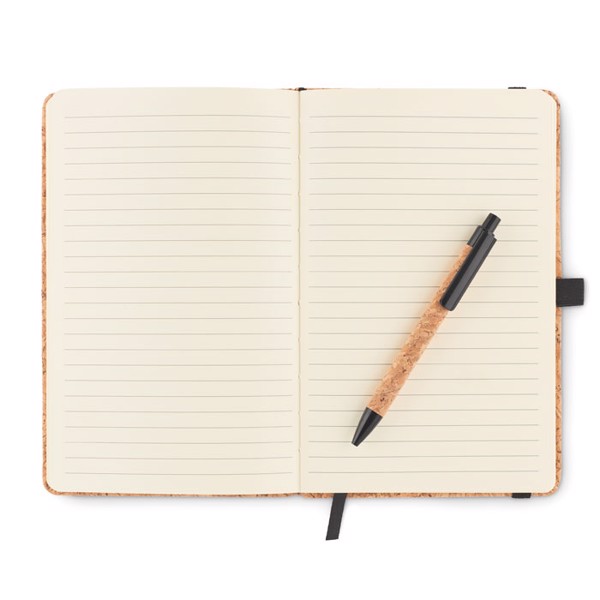 Suber Set cork notebook, A5, 160 recycled pages - Black