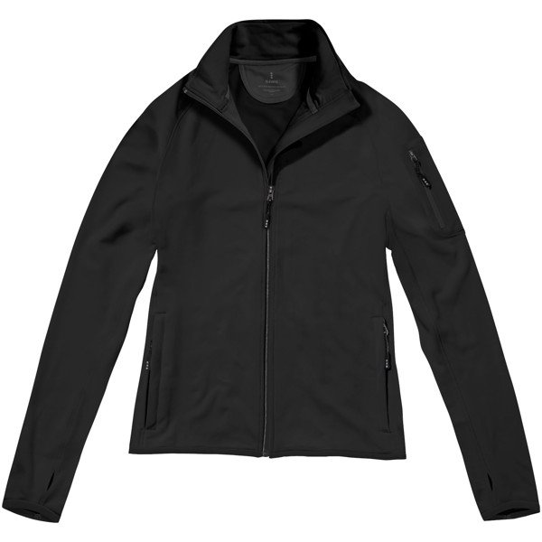 Mani women's performance full zip fleece jacket - Solid black / XS