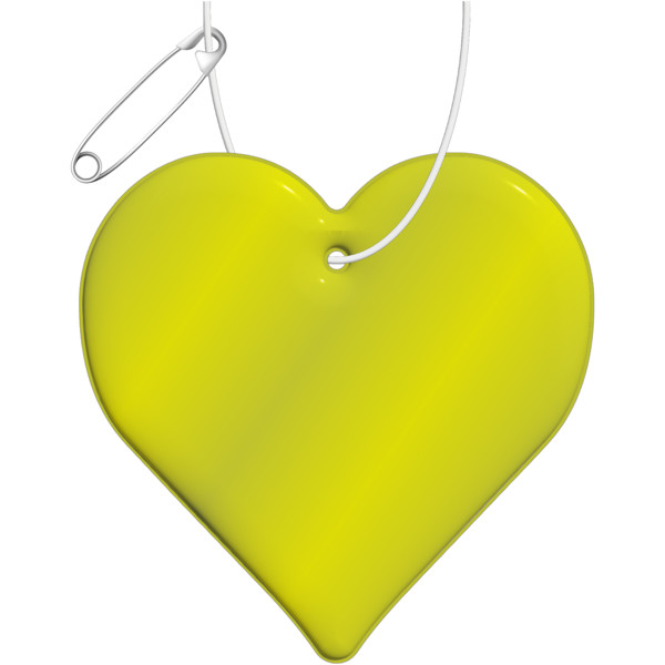 Pendente refletor de TPU de coração RFX™ - Amarelo neón