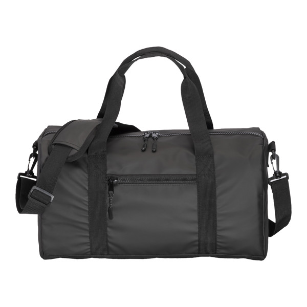 Water Resistant Polyester Duffle Bag. Adjustable And Removable Shoulder Strap With Buckle