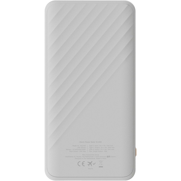 Xtorm XG210 Go2 15 W 10.000 mAh hurtigopladende powerbank - Hvid