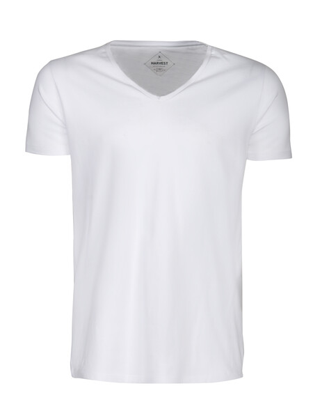Harvest Whailford Slub V-neck T-shirt White S