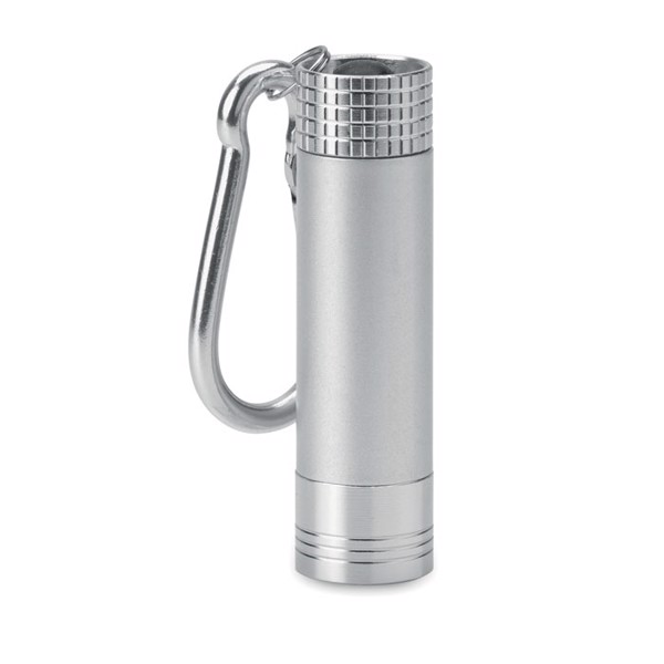 Pop Light LED obesek za ključe, aluminij, 65 mm - Silver