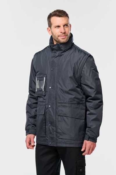 Detachable-Sleeved Workwear Parka - S