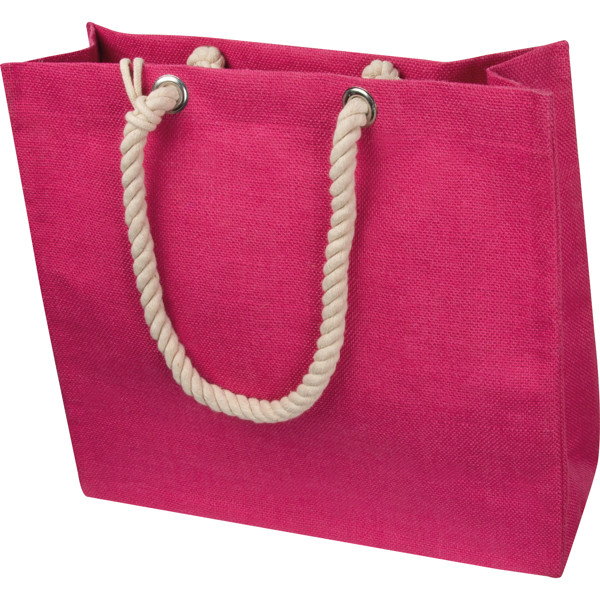 MILDRED Juta strandtáska vállpánttal - Pink