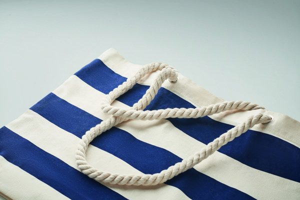 Borsa mare in cotone 220 gr/m² Heaven Stripe - Blu
