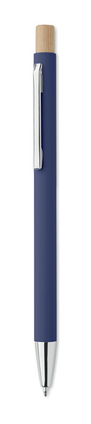 Stylo bille aluminium recyclé Bergamo - Bleu