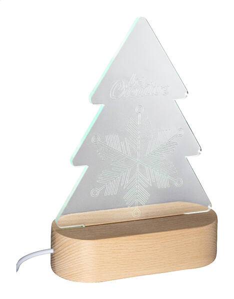 Karácsonyfa alakú LED-es trófea Woodify Xmas