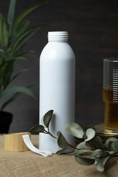 Recycled Aluminium Bottle Ralusip Plus - White