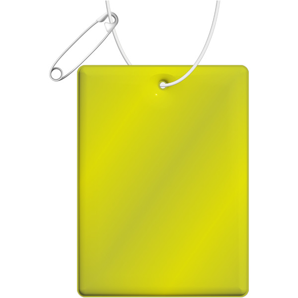 Pendente refletor retangular grande em PVC RFX™ - Amarelo neón