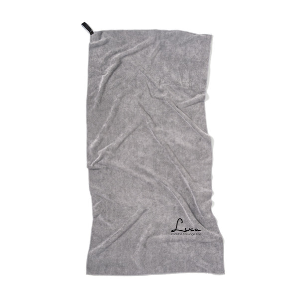 VINGA GRS RPET active dry towel 140 x 70cm - Grey