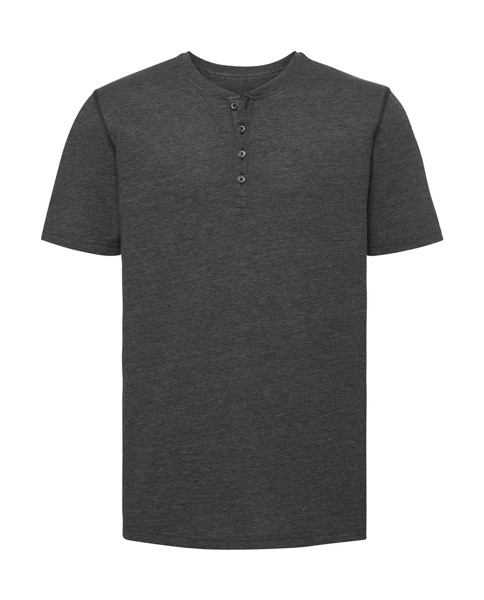 Men's Henley Hd T - Grey Marl / XS
